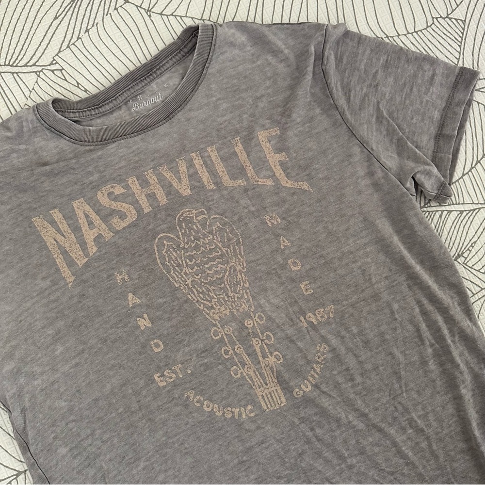 Lucky Brand Burn Out Nashville Graphic Tee
